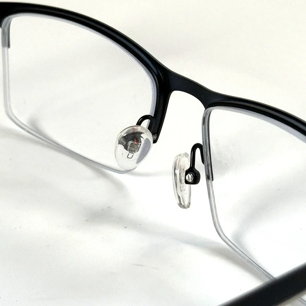 Cruz Rockaway Blvd Eyeglasses Frame Only 54-17-140 Navy Mens Half Rim Metal‎